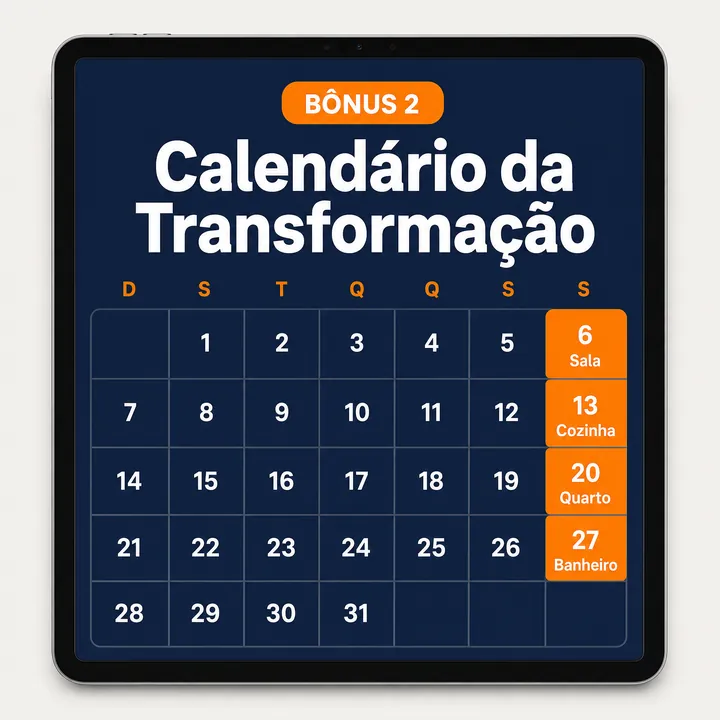 Calendário da Transformação no tablet